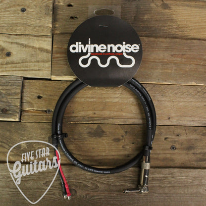 Divine Noise Combo Amp Speaker Cable 3' with Right Angle End - Black