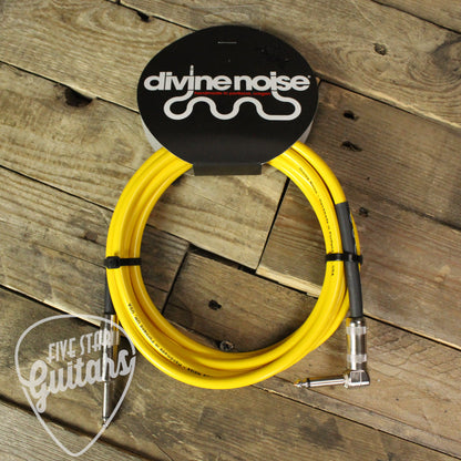 Divine Noise Straight-Right Angle 10ft Instrument Cable - Yellow