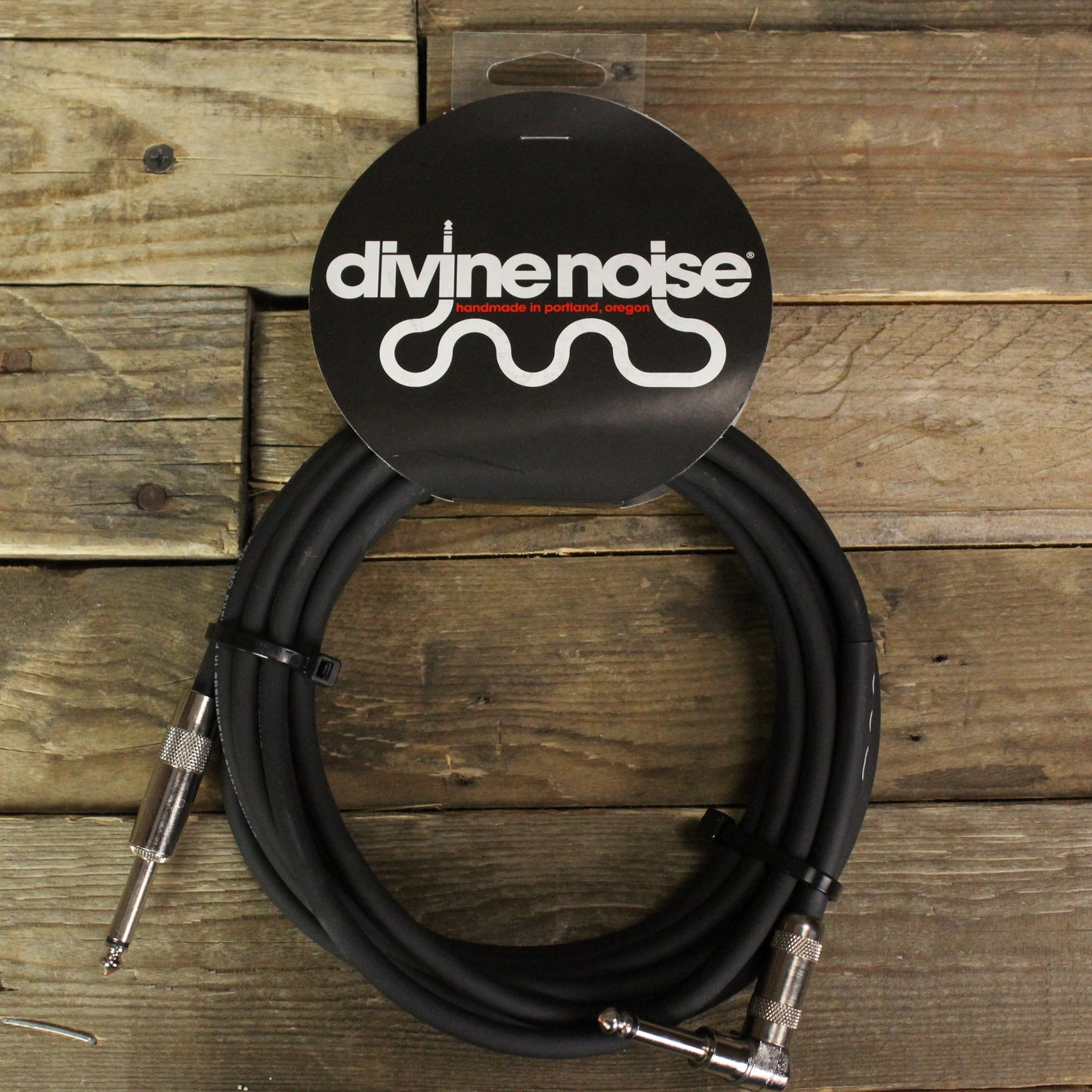 Divine Noise Straight to Right Angle G&H Tele Long Plug 15ft Instrument Cable - Black