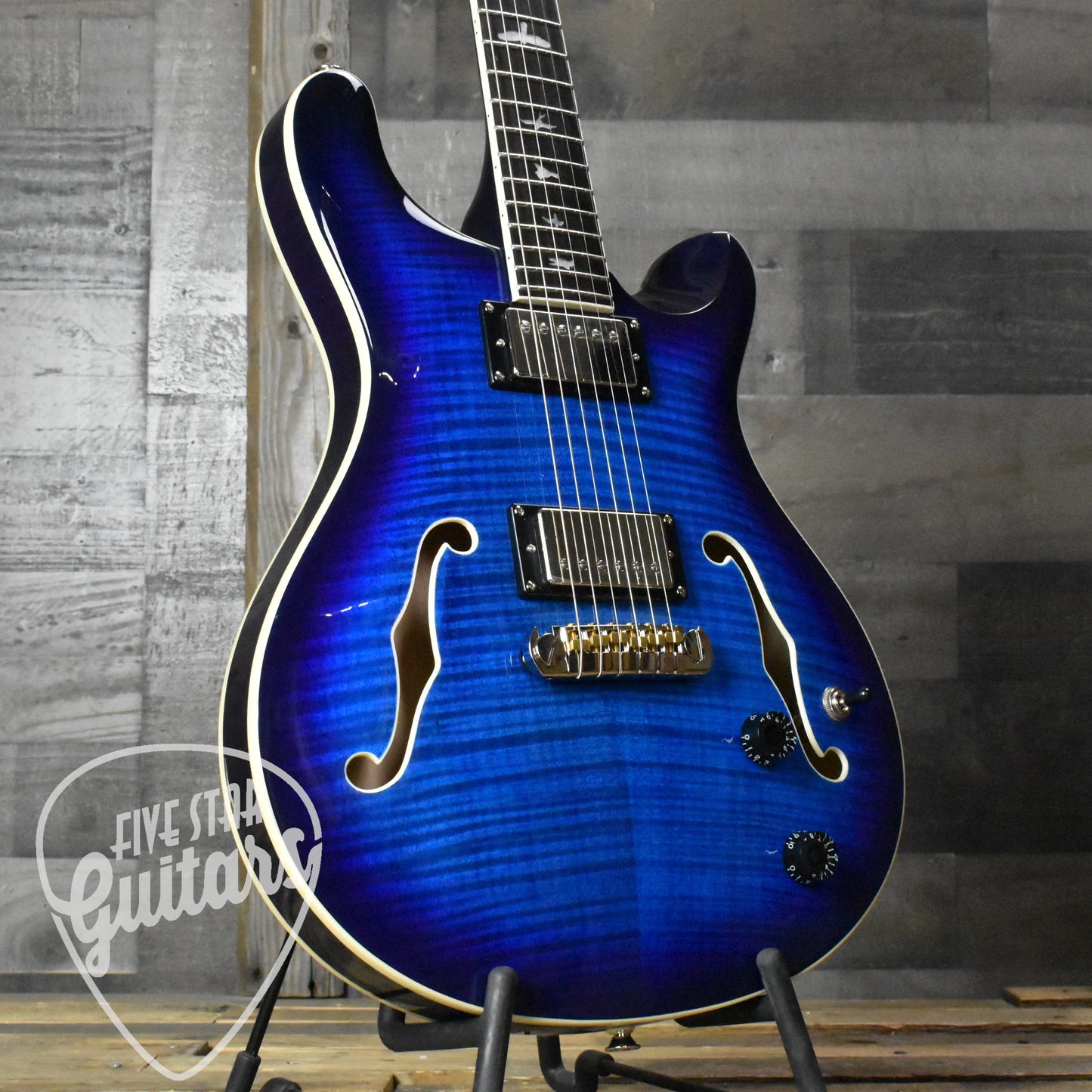 Paul Reed Smith Hollowbody II - Faded Blue Burst with Hard Shell Case