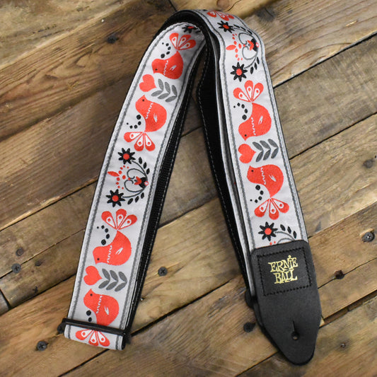 Ernie Ball P04689 Red Bird Winter Jacquard Strap