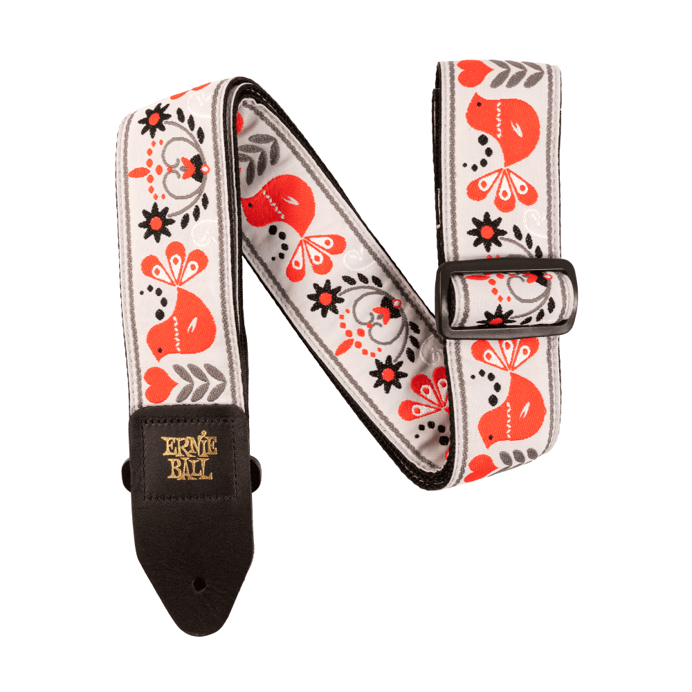 Ernie Ball P04689 Red Bird Winter Jacquard Strap