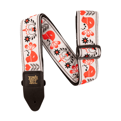 Ernie Ball P04689 Red Bird Winter Jacquard Strap