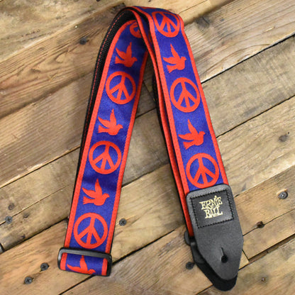 Ernie Ball P04698 Red and Blue Peace Love Dove Jacquard Strap