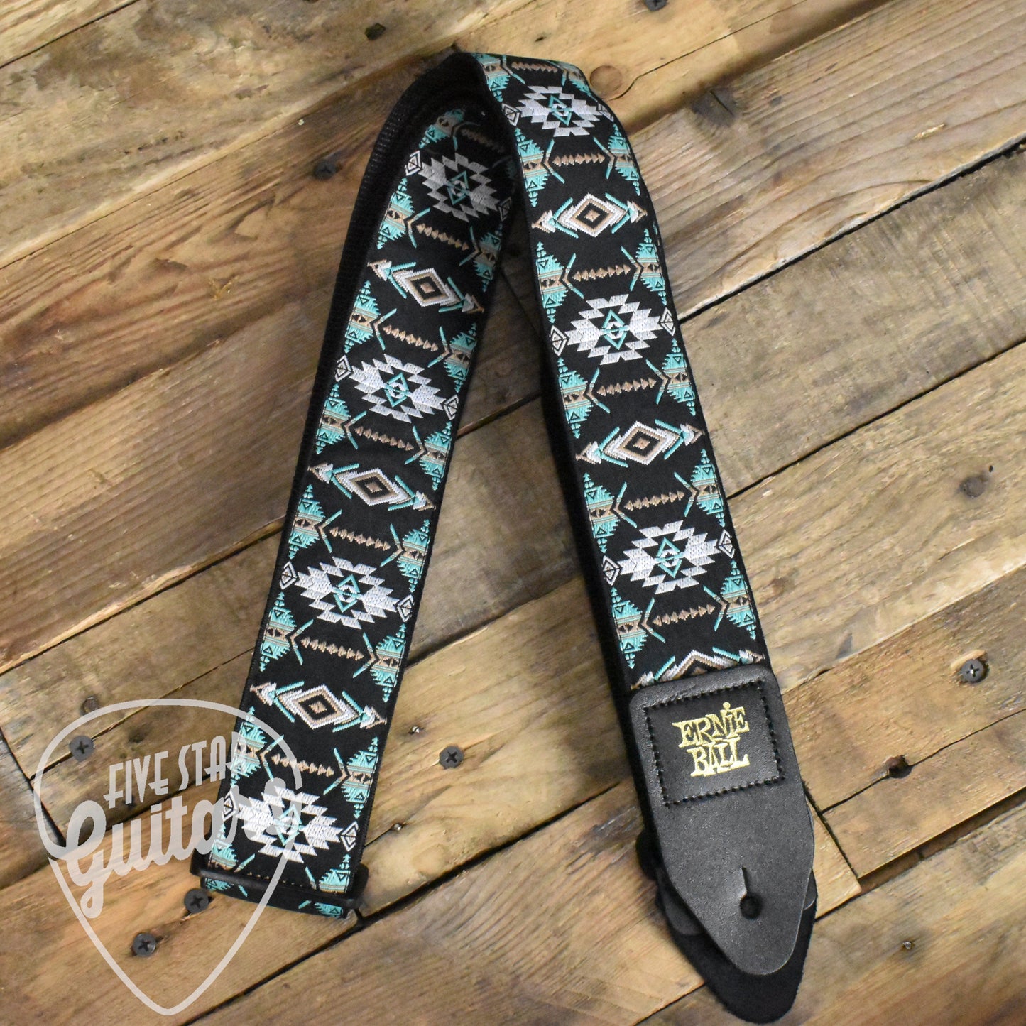 Ernie Ball P05325 Southwestern Turquoise Jacquard Strap