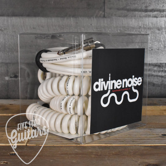 Divine Noise Straight to Right Angle 30ft 50/50 Cable - White