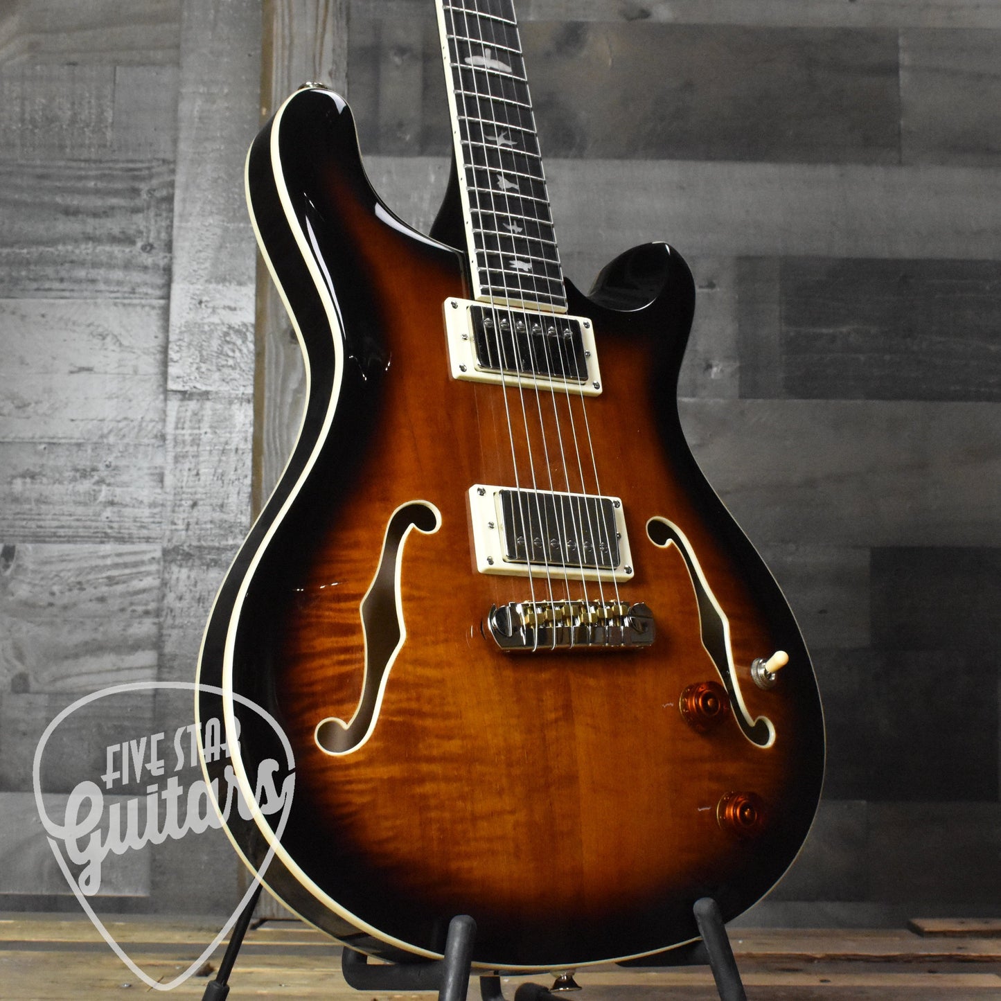 Paul Reed Smith SE Hollowbody II - Black Gold Burst with Hard Shell Case SN:0722