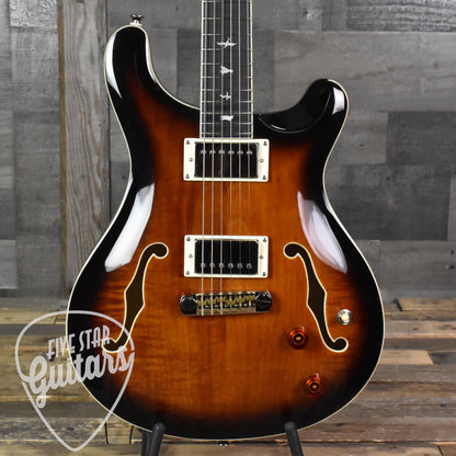 Paul Reed Smith SE Hollowbody II - Black Gold Burst with Hard Shell Case SN:0722