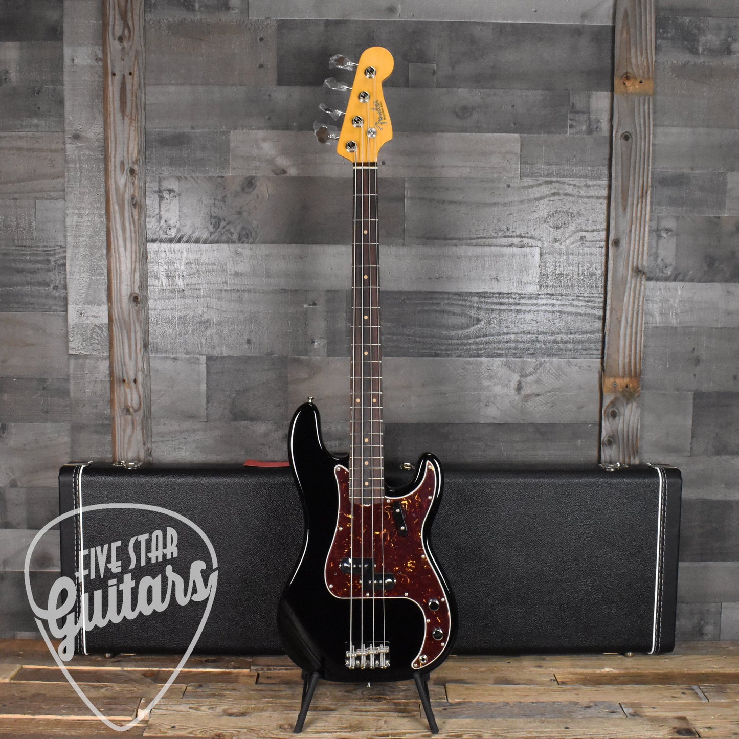 Fender American Vintage II 1960 Precision Bass Rosewood Fingerboard - Black with Hard Shell Case