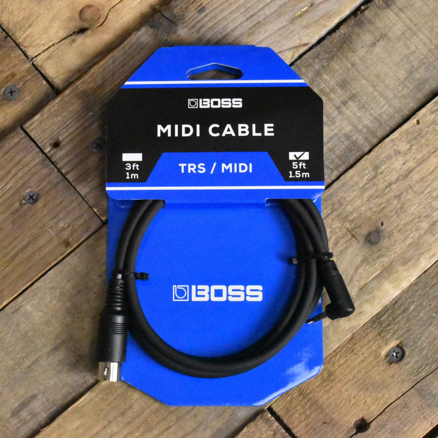 Boss BMIDI-5-35 MIDI Cable - 5Ft/1.5M - 3.5mm/5-Pin TRS/MIDI