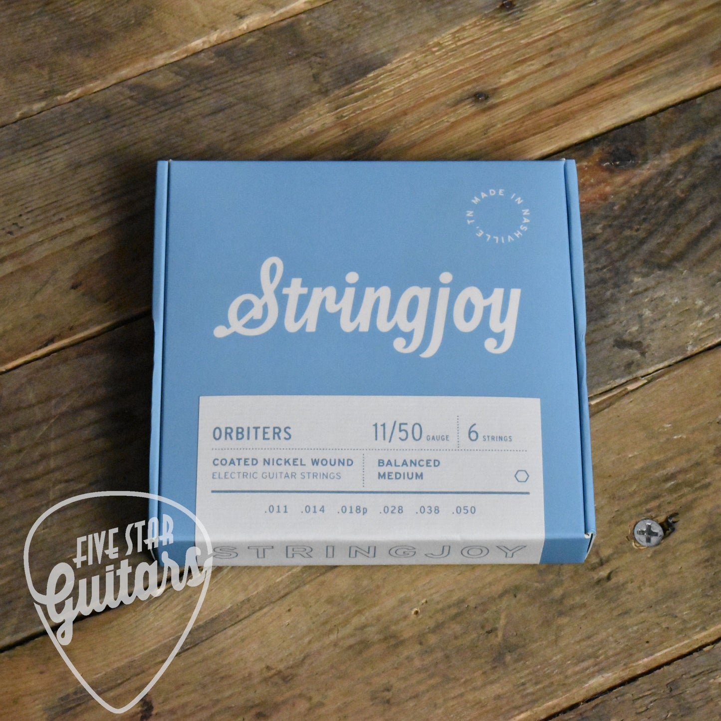 Stringjoy SJ-OR1150 Orbiters Coated Nickel Wound Electric Guitar Strings Balanced Medium 11-50