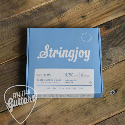 Stringjoy SJ-OR1150 Orbiters Coated Nickel Wound Electric Guitar Strings Balanced Medium 11-50