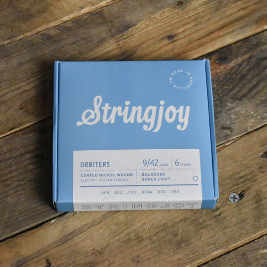 Stringjoy SJ-OR0942 Orbiters Coated Nickel Wound Electric Guitar Strings Balanced Super Light 9-42