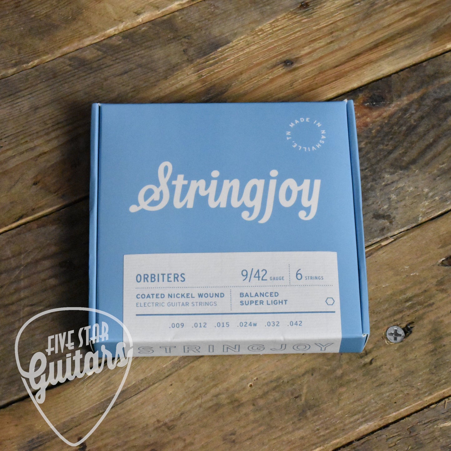 Stringjoy SJ-OR0942 Orbiters Coated Nickel Wound Electric Guitar Strings Balanced Super Light 9-42