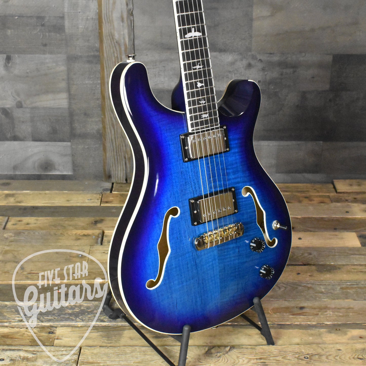 Paul Reed Smith Hollowbody II - Faded Blue Burst with Hard Shell Case SN:1354