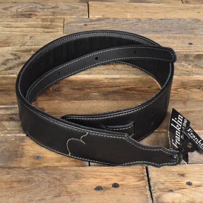 Franklin Strap 2.5" Glove Leather w/ Contrast Stitching/Black/Natural Stitch