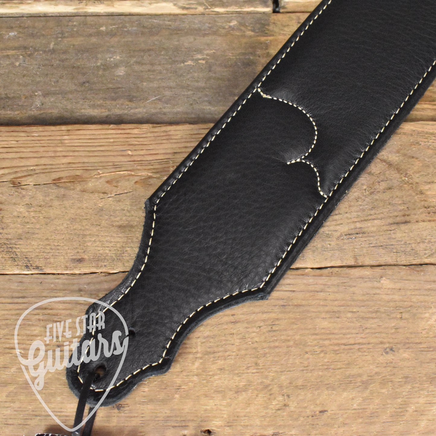 Franklin Strap 2.5" Glove Leather w/ Contrast Stitching/Black/Natural Stitch