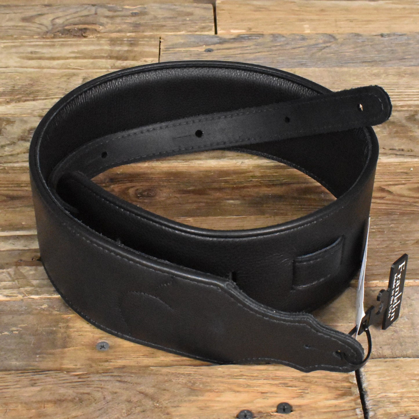 Franklin Strap 3" Glove Leather w/ Contrast Stitching/Black/Black Stitch