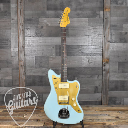 Fender Custom Shop Limited Edition '59 Jazzmaster Journeyman Relic - Faded Aged Daphne Blue with Hard Shell Case