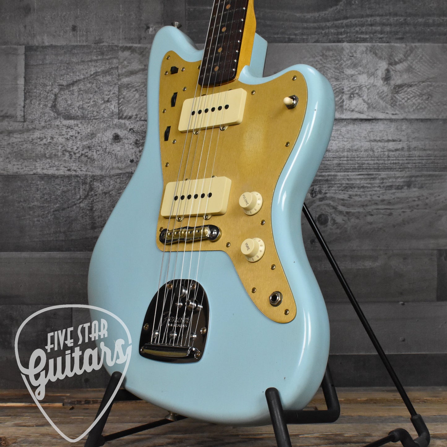 Fender Custom Shop Limited Edition '59 Jazzmaster Journeyman Relic - Faded Aged Daphne Blue with Hard Shell Case