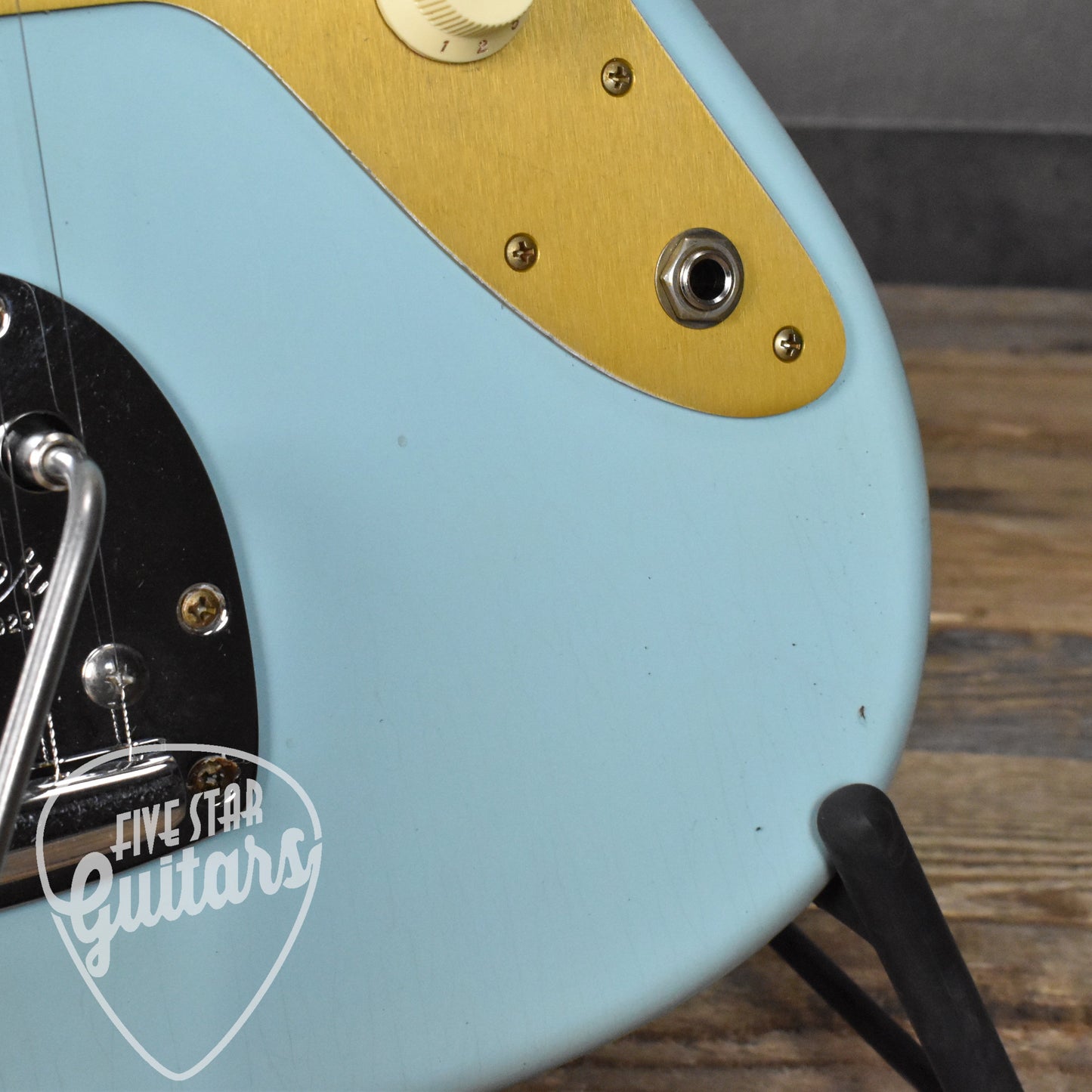 Fender Custom Shop Limited Edition '59 Jazzmaster Journeyman Relic - Faded Aged Daphne Blue with Hard Shell Case