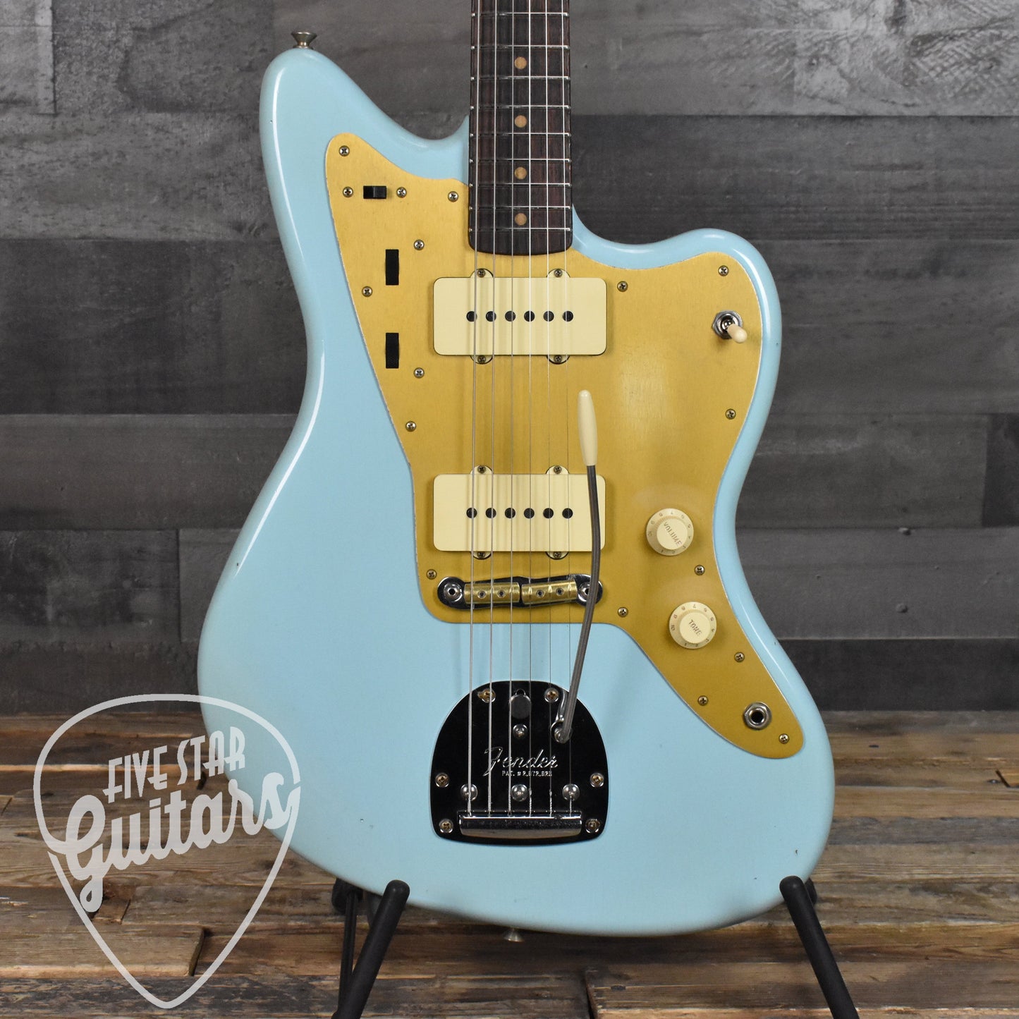 Fender Custom Shop Limited Edition '59 Jazzmaster Journeyman Relic - Faded Aged Daphne Blue with Hard Shell Case