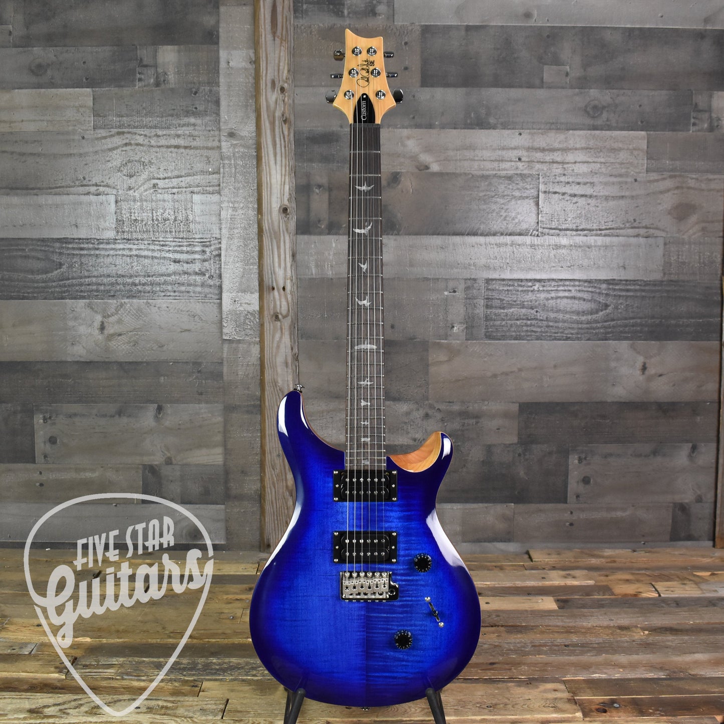 Paul Reed Smith SE Custom 24 - Faded Blue Burst with Gig Bag SN:8874 - AUTOGRAPHED BY PAUL REED SMITH