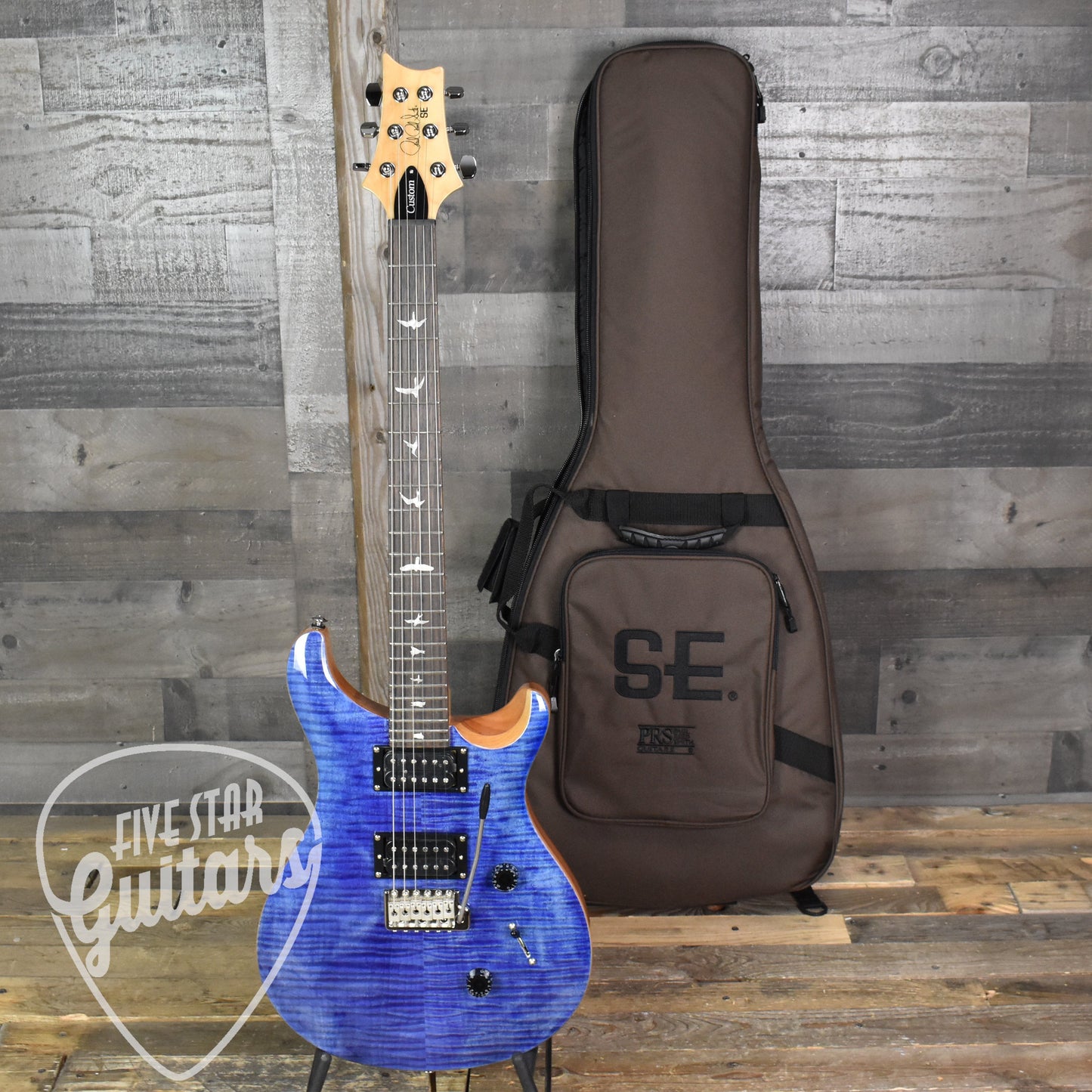 Paul Reed Smith SE Custom 24 - Faded Blue with Gig Bag  SN:3427 - AUTOGRAPHED BY PAUL REED SMITH