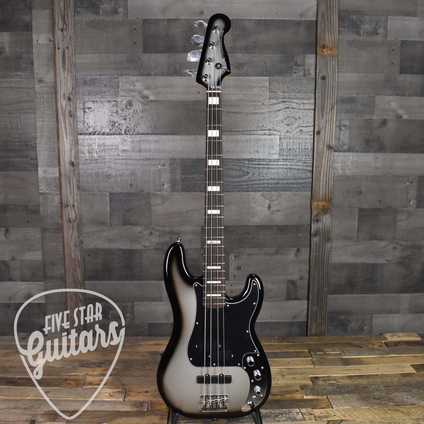 Pre-Owned Fender Troy Sanders Precision Bass Rosewood Fingerboard - Silverburst with Gig Bag