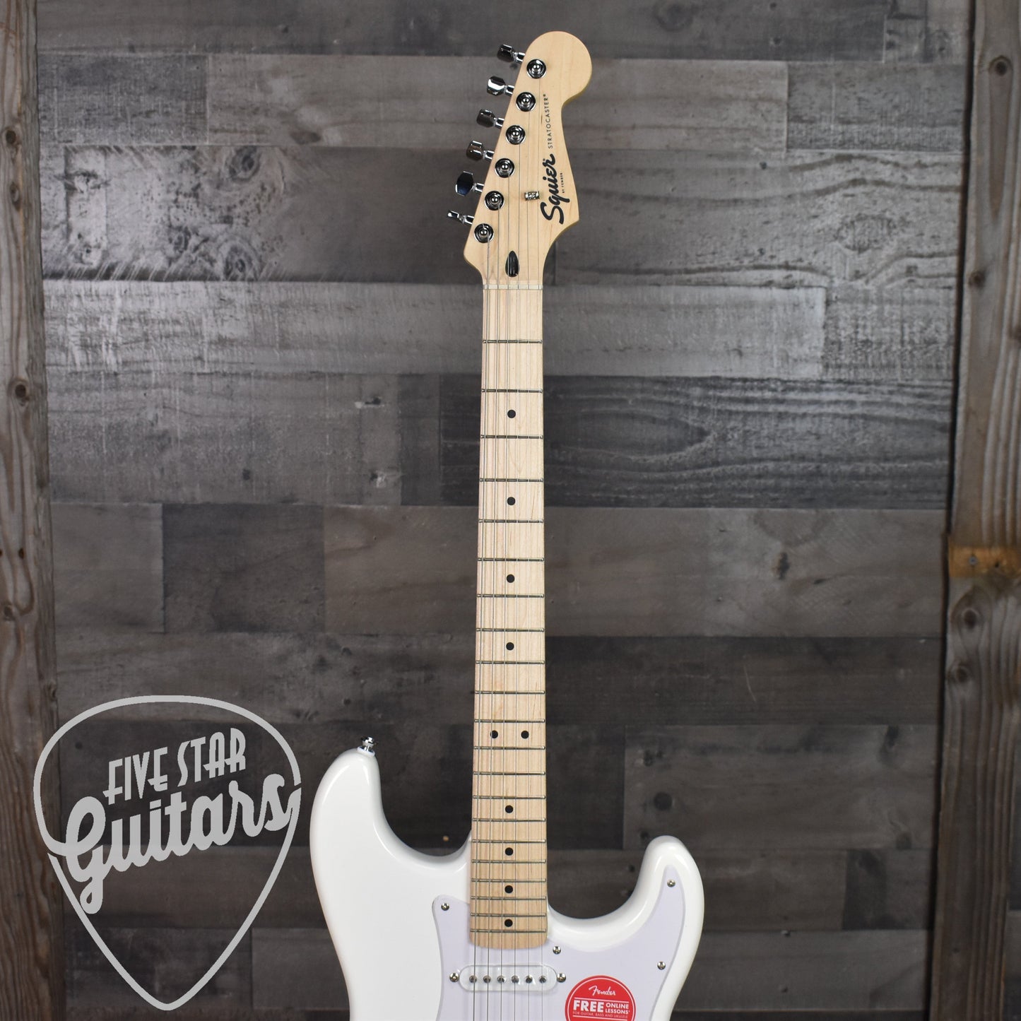 Squier Sonic Stratocaster Hard Tail Maple Fingerboard White Pickguard - Arctic White