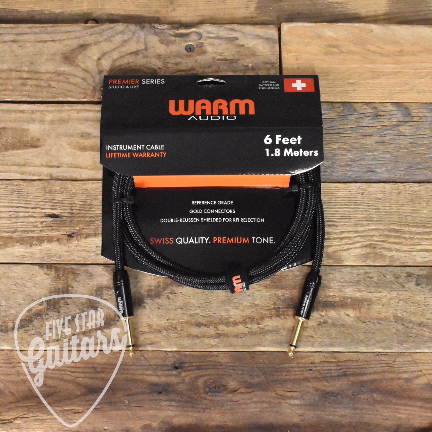 Warm Audio Premier Series Straight to Straight Instrument Cable - 6ft