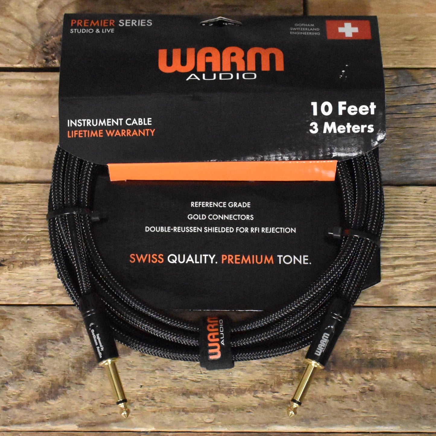 Warm Audio Premier Series Straight to Straight Instrument Cable - 10ft