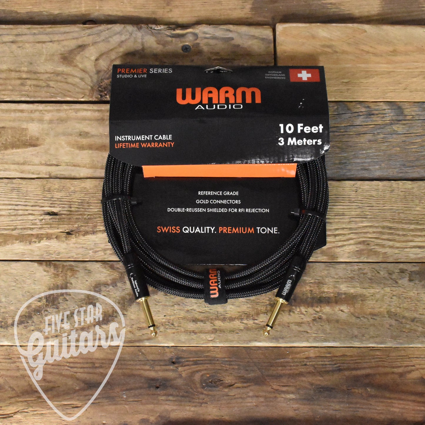 Warm Audio Premier Series Straight to Straight Instrument Cable - 10ft