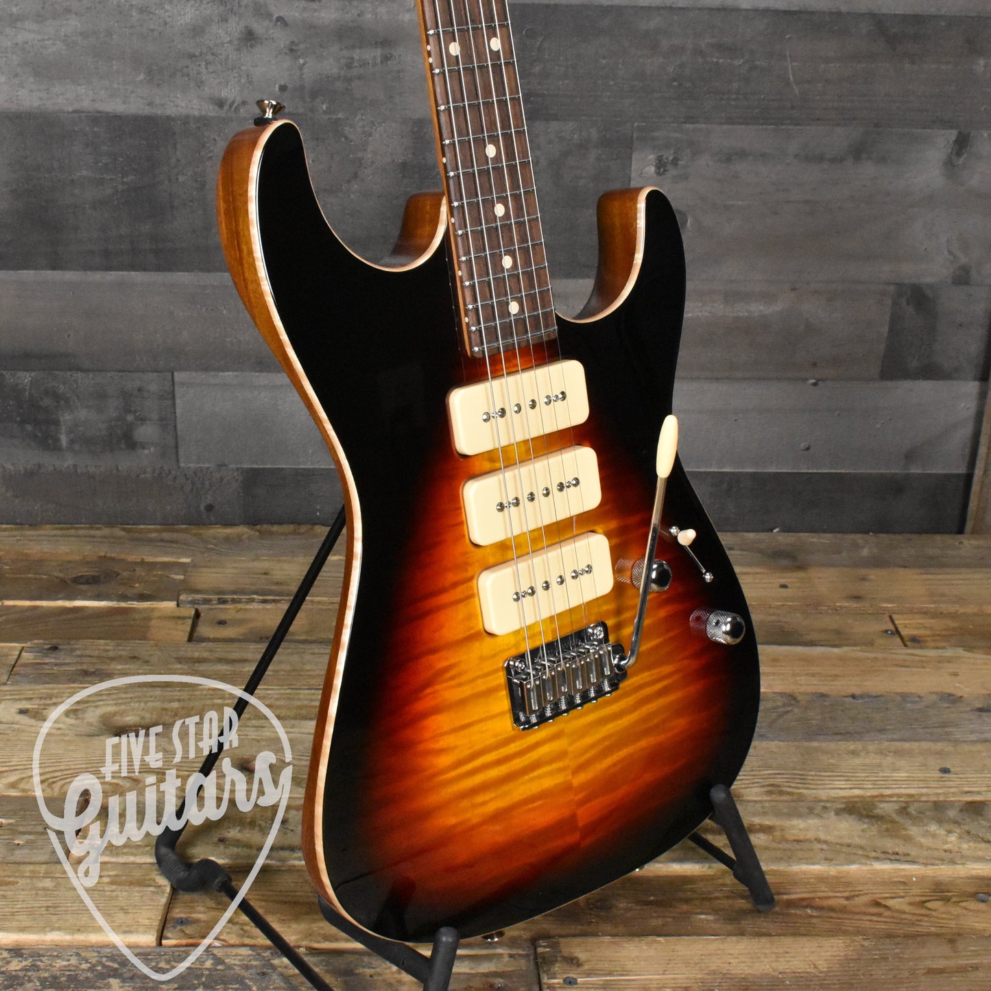 Tom Anderson Cobra S - 3-Color Teardrop Burst with Hard Shell Case