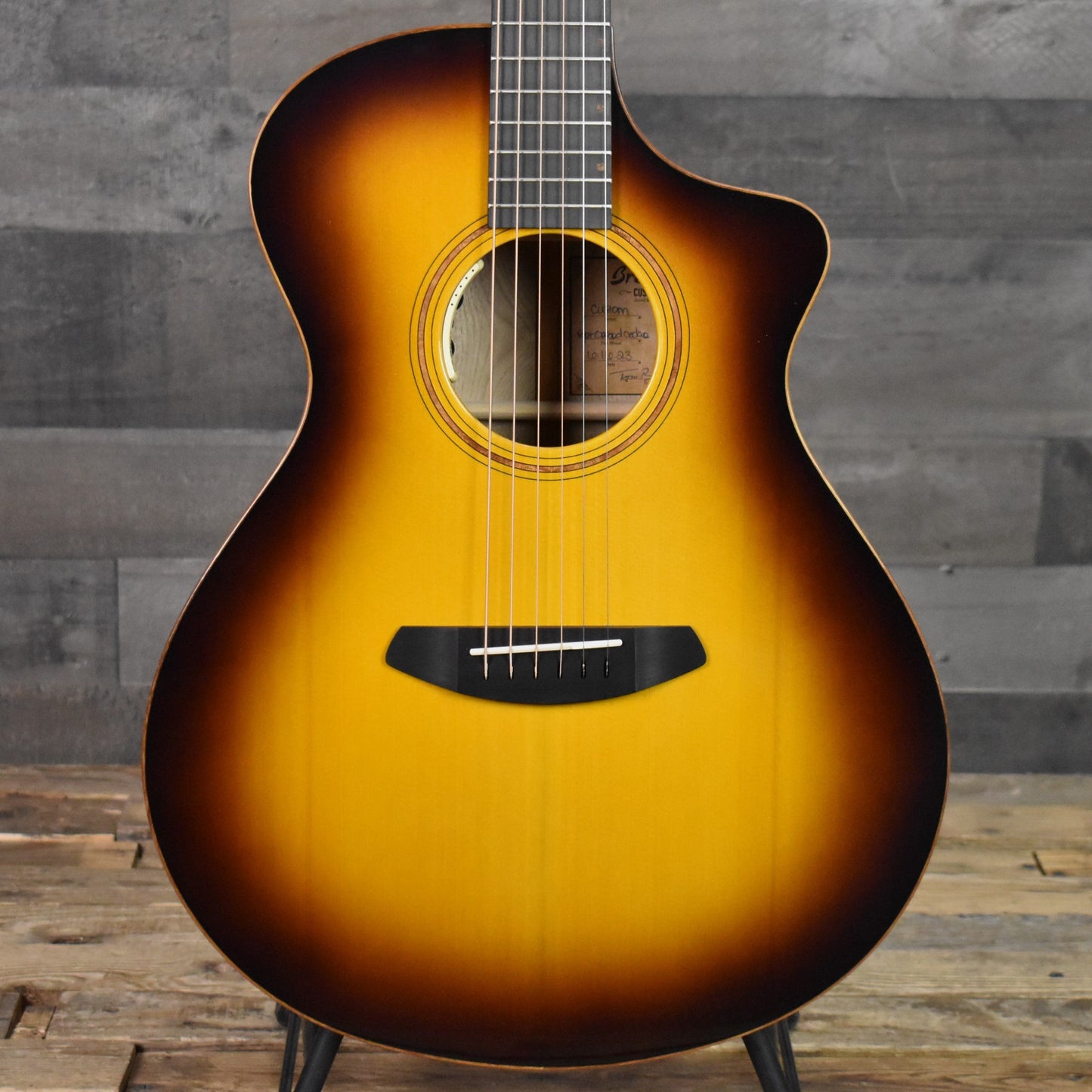 Breedlove Concert CE Port Orford Cedar/Myrtlewood - Tiger's Eye Burst - Five Star Guitars 25th Anniversary LTD with Hard Shell Case SN: 28815