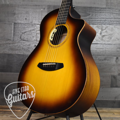 Breedlove Concert CE Port Orford Cedar/Myrtlewood - Tiger's Eye Burst - Five Star Guitars 25th Anniversary LTD with Hard Shell Case SN: 28815