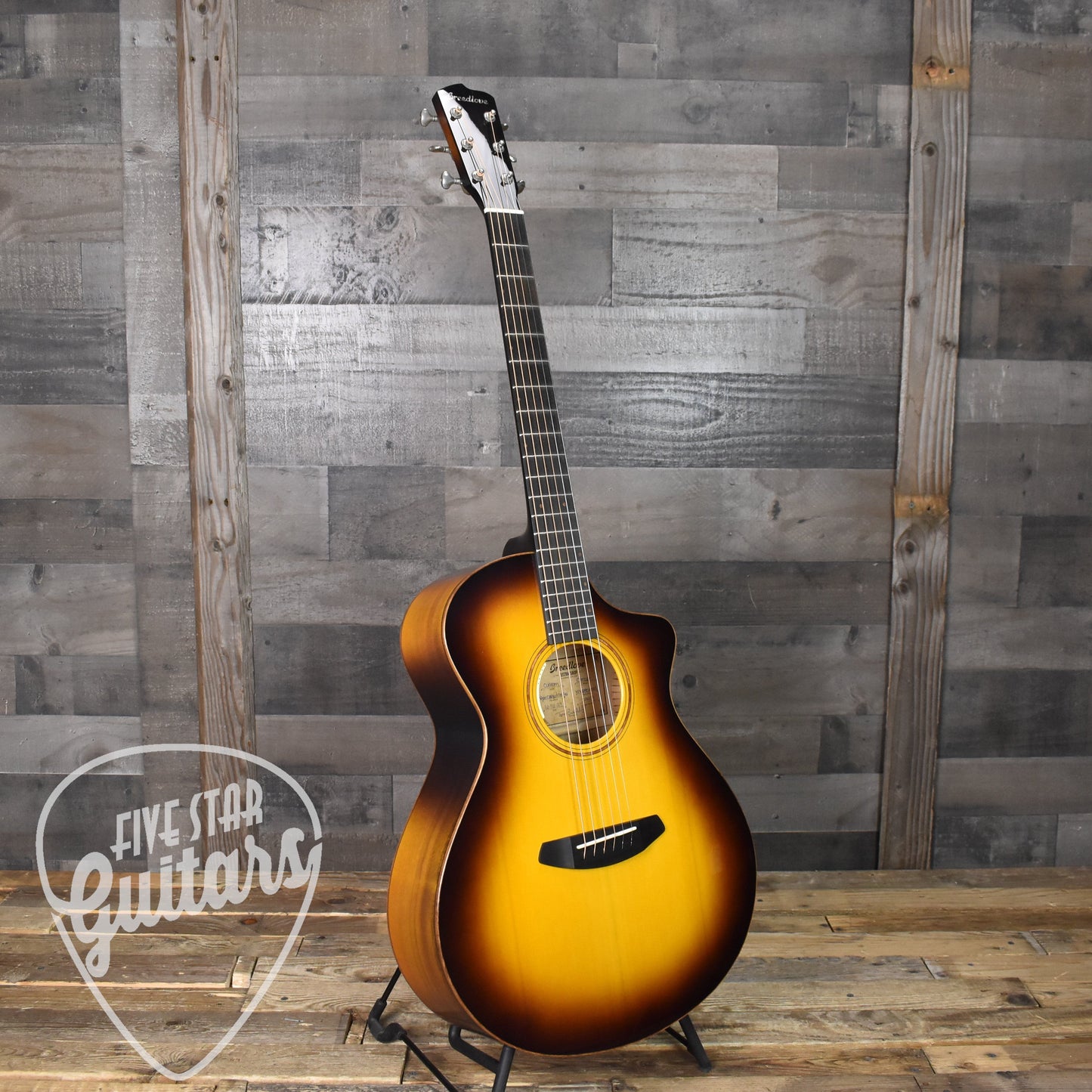 Breedlove Concert CE Port Orford Cedar/Myrtlewood - Tiger's Eye Burst - Five Star Guitars 25th Anniversary LTD with Hard Shell Case SN: 28815