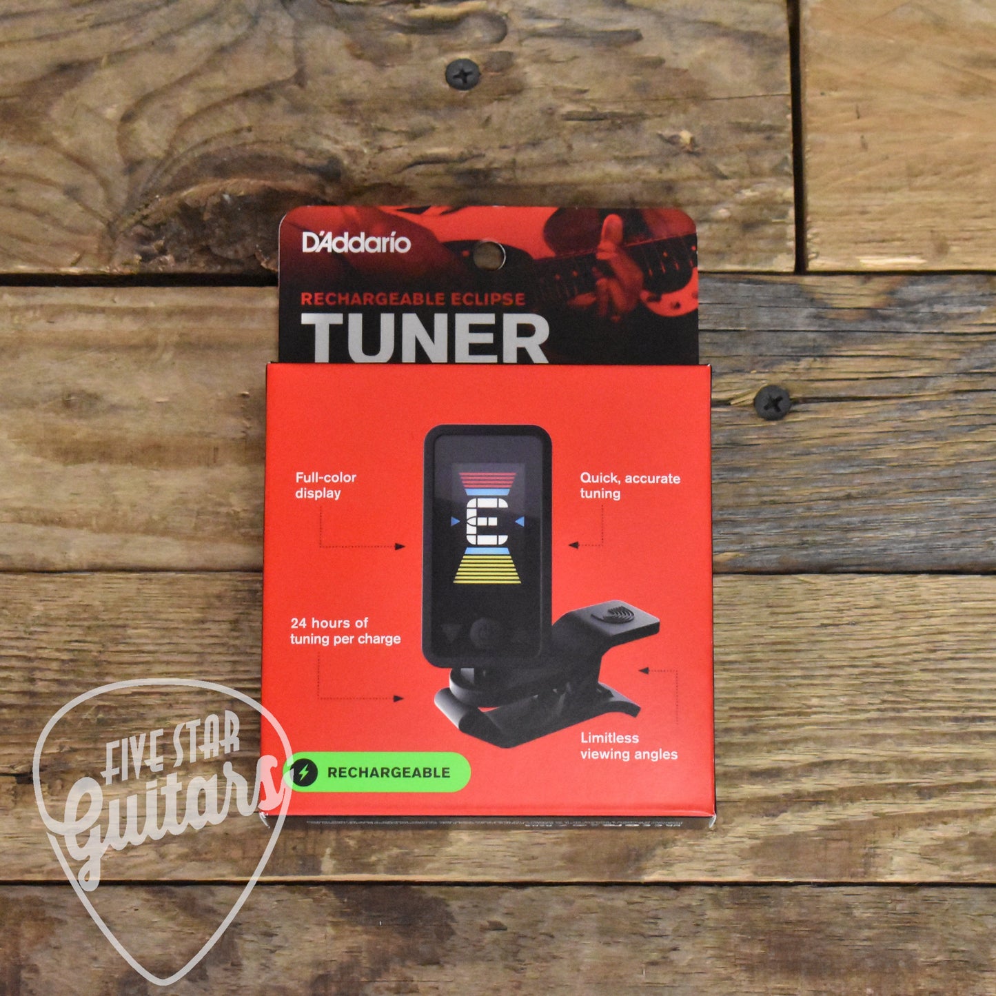 D'Addario Eclipse Rechargeable Clip On Tuner