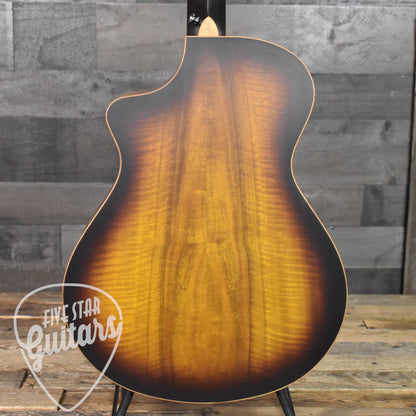 Breedlove Concert CE Port Orford Cedar/Myrtlewood - Tiger's Eye Burst - Five Star Guitars 25th Anniversary LTD with Hard Shell Case SN:8894