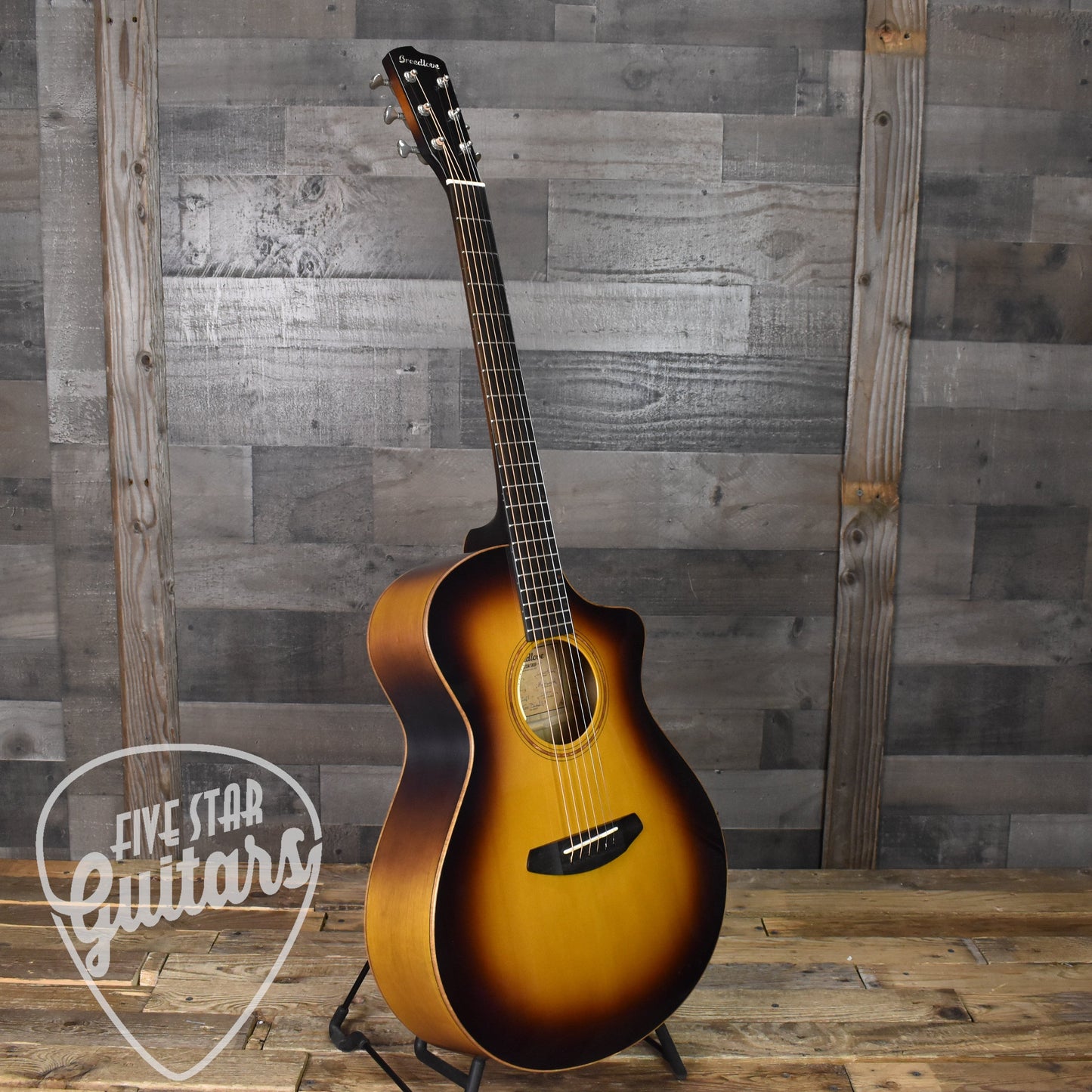 Breedlove Concert CE Port Orford Cedar/Myrtlewood - Tiger's Eye Burst - Five Star Guitars 25th Anniversary LTD with Hard Shell Case SN:8894