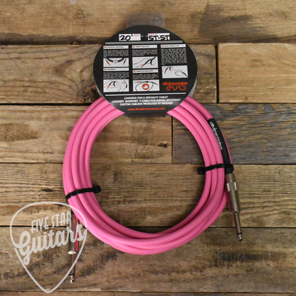 Divine Noise Straight to Straight 20ft Instrument Cable - Pink