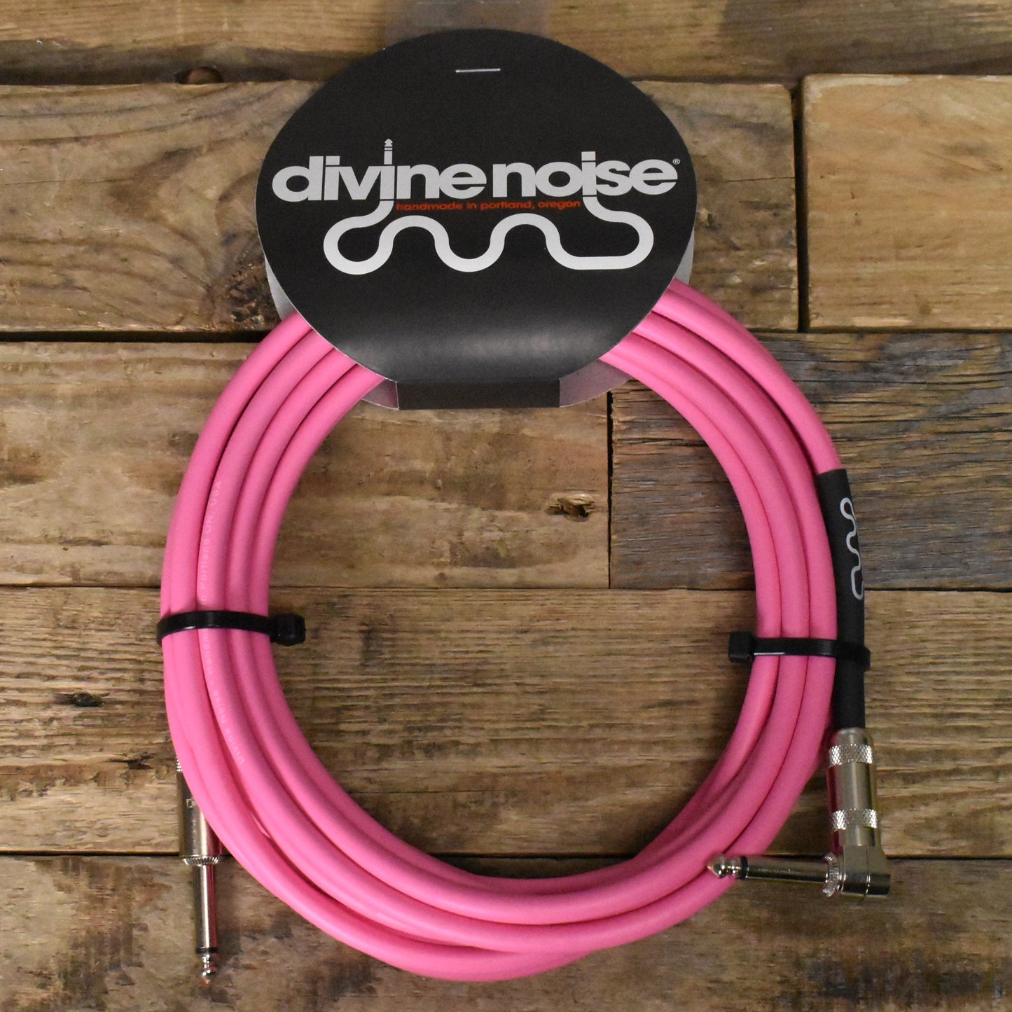 Divine Noise Straight to Right Angle 20 Foot Instrument Cable - Pink