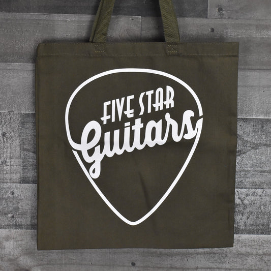 Five Star Guitars Canvas Tote Bag - Army Green