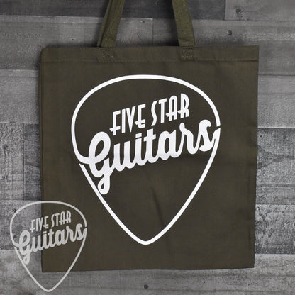 Five Star Guitars Canvas Tote Bag - Army Green