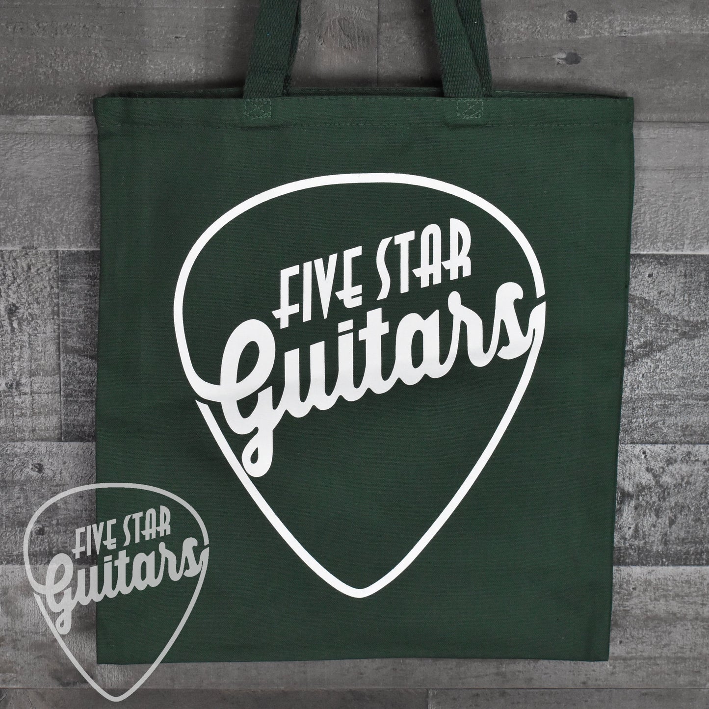 Five Star Guitars Canvas Tote Bag - Forest Green