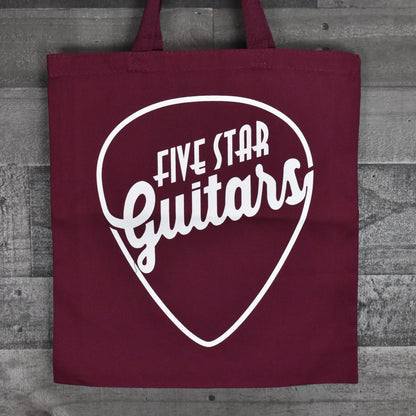 Five Star Guitars Canvas Tote Bag - Maroon