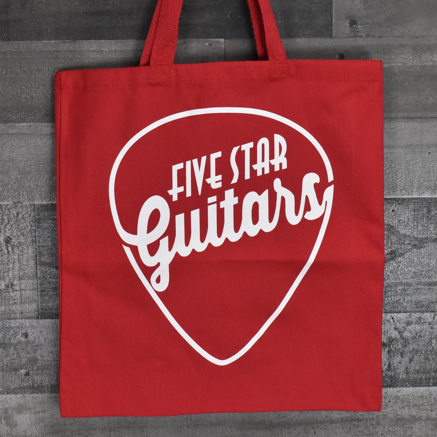 Five Star Guitars Canvas Tote Bag - Red