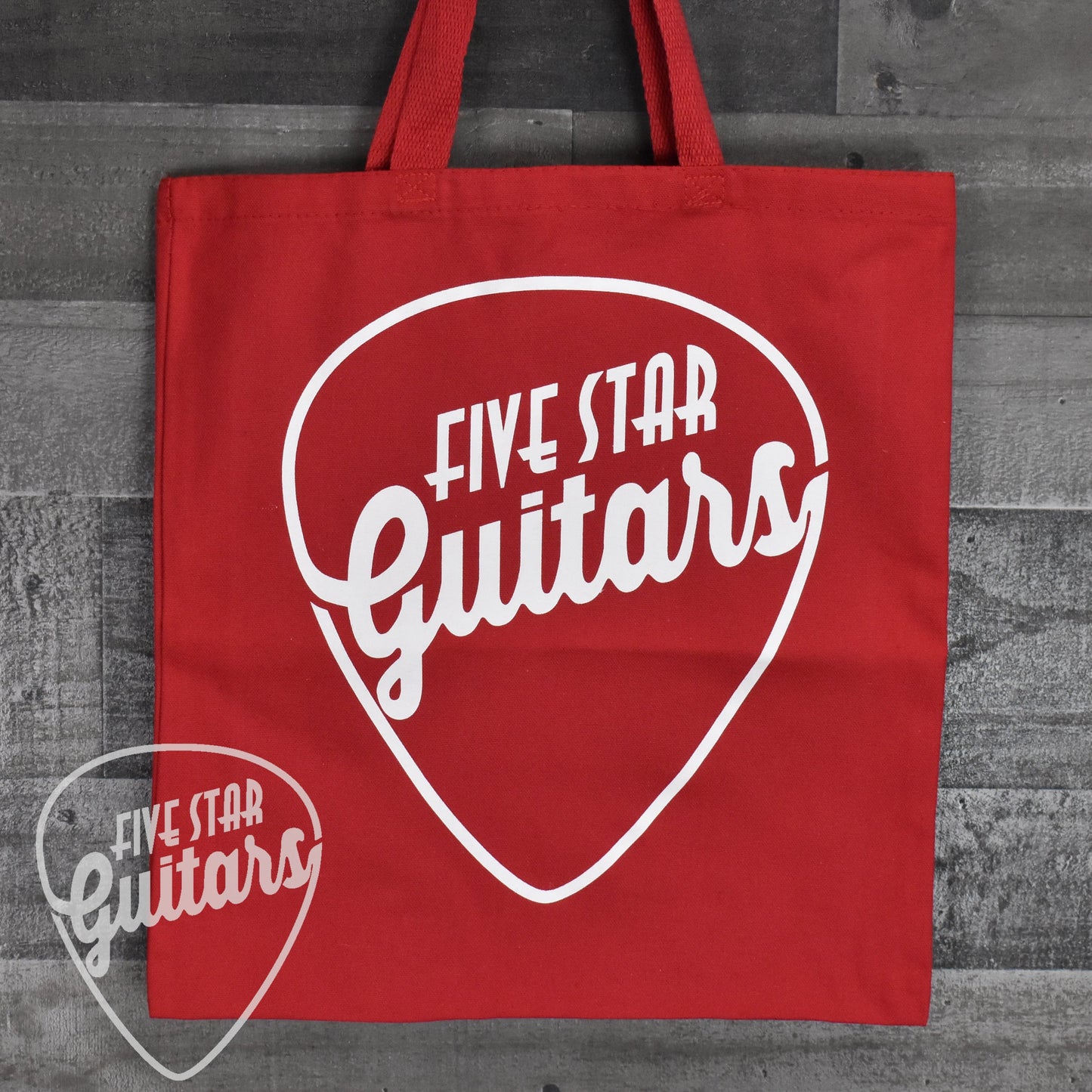 Five Star Guitars Canvas Tote Bag - Red