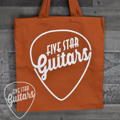 Five Star Guitars Canvas Tote Bag - Orange