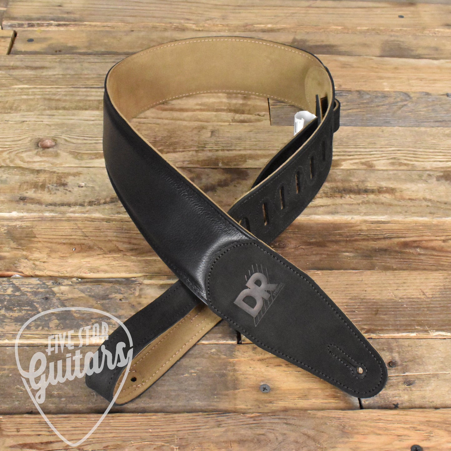 DR Strings Butter-Soft Leather Strap Black